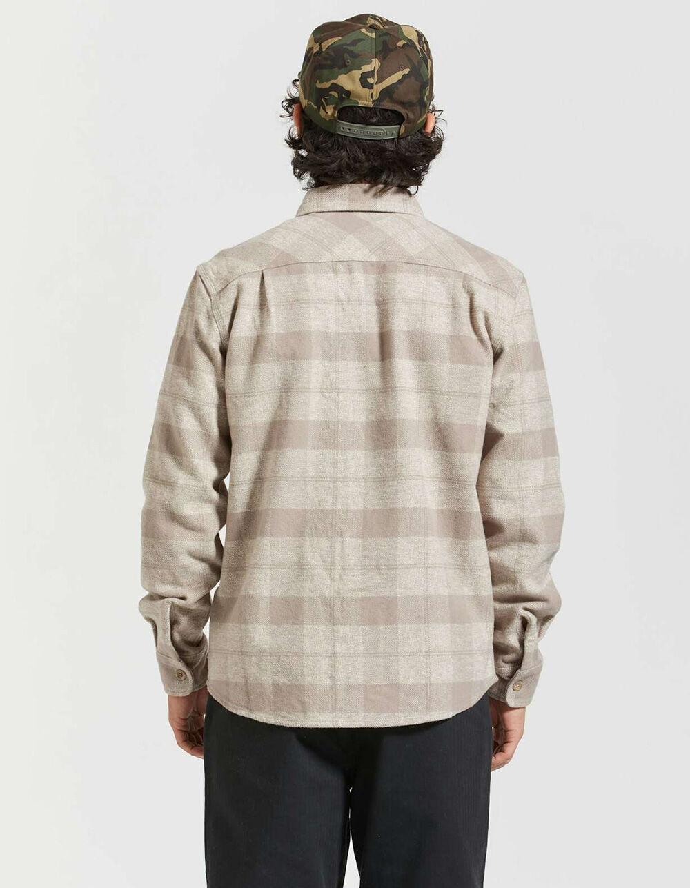BRIXTON Bowery Mens Heavyweight Flannel - OFF WHITE Product Image