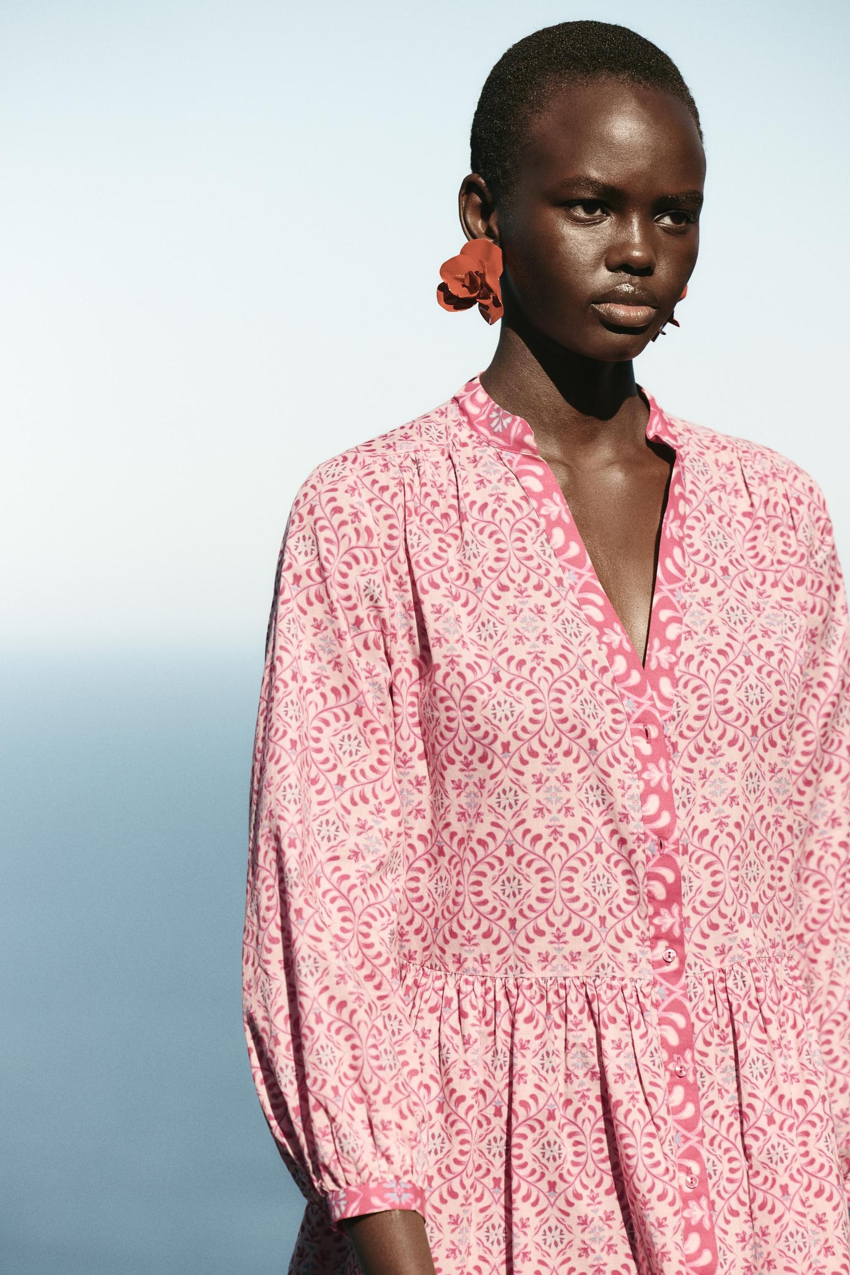 PRINTED MIDI DRESS Product Image