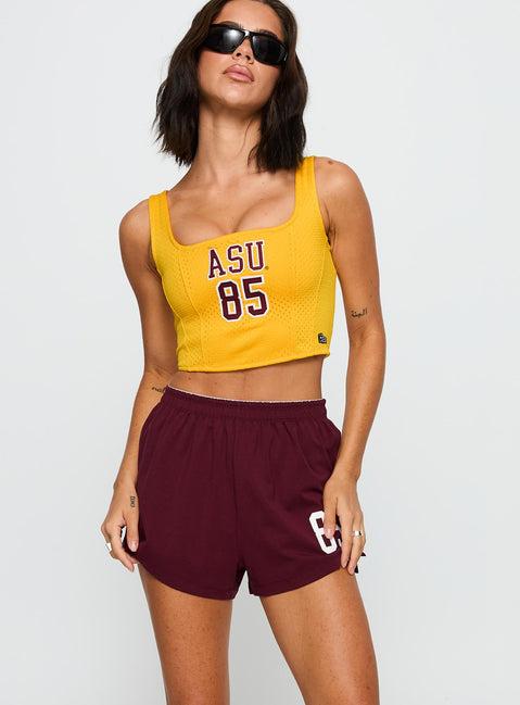 ASU Soffee Shorts Maroon Product Image