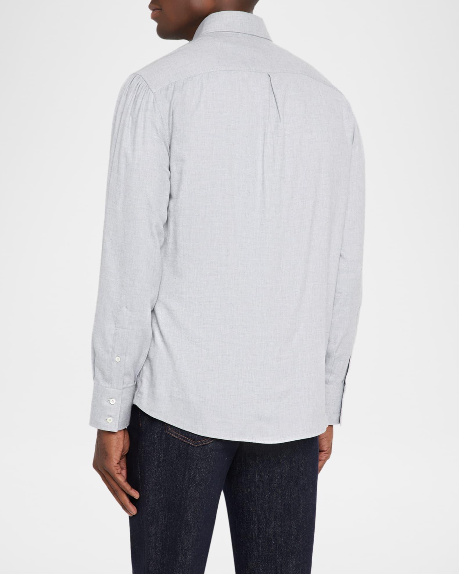 Men's Micro-Chevron Button-Collar Sport Shirt Product Image