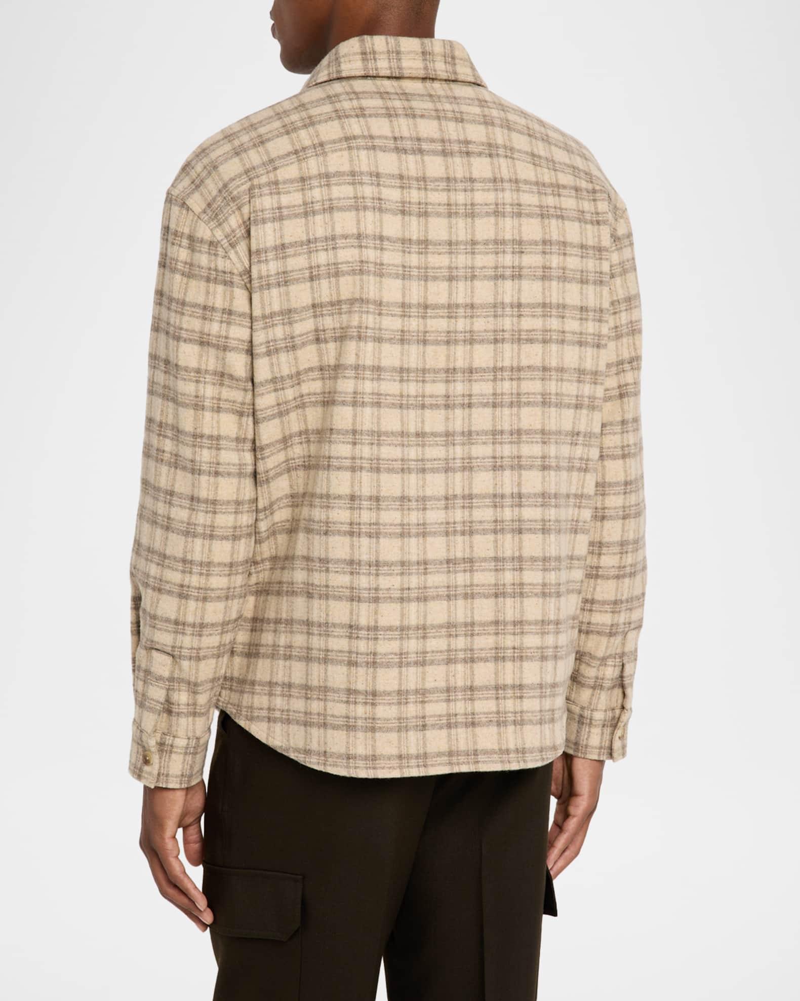 Men's Plaid Wool-Blend Overshirt Product Image