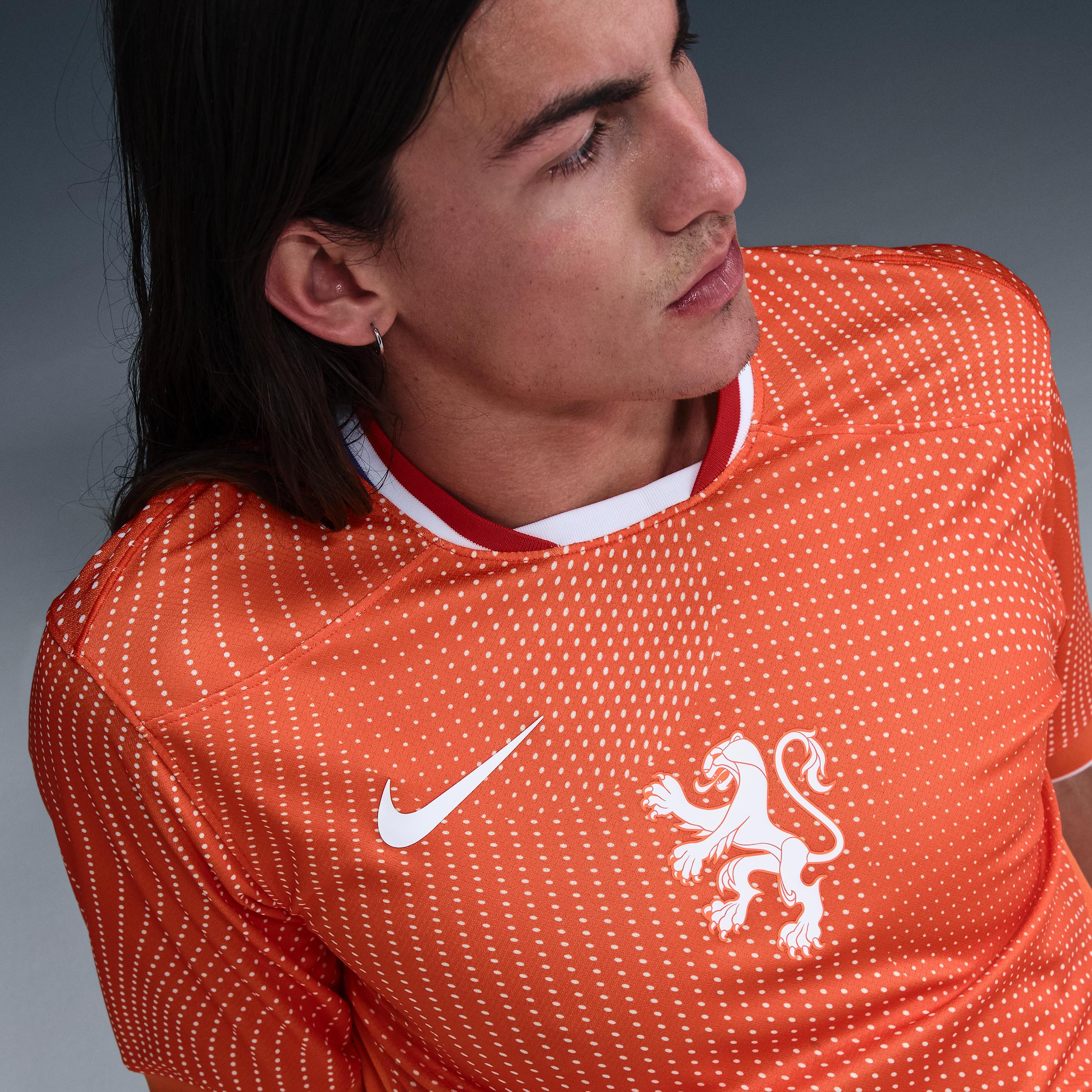Netherlands 2025 Stadium Home (Team) Nike Men's Dri-FIT Soccer Replica Jersey Product Image