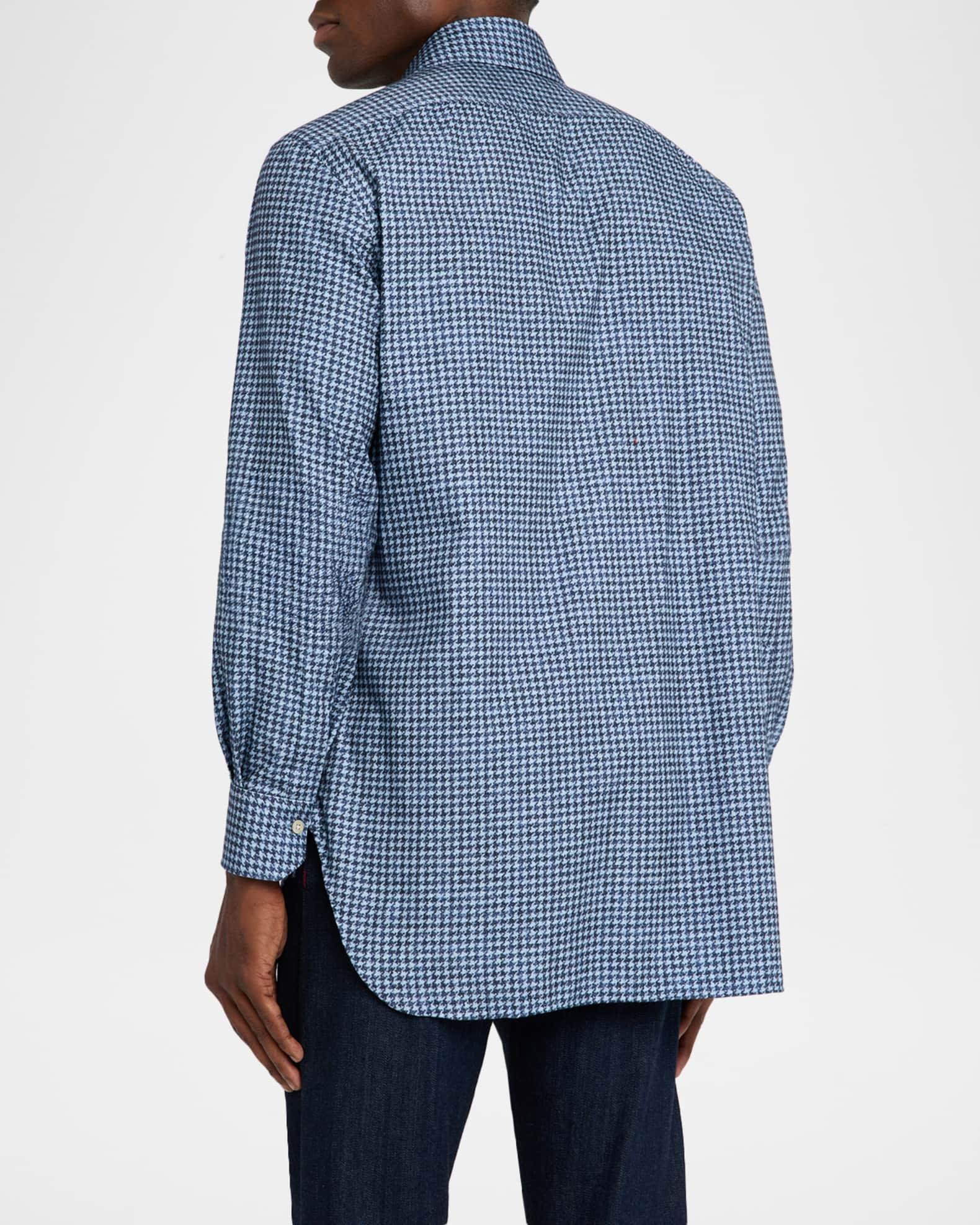 Men's Cotton Houndstooth Classic-Fit Sport Shirt Product Image
