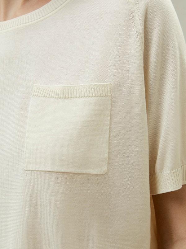 Basic Silk Crewneck T-shirt Product Image