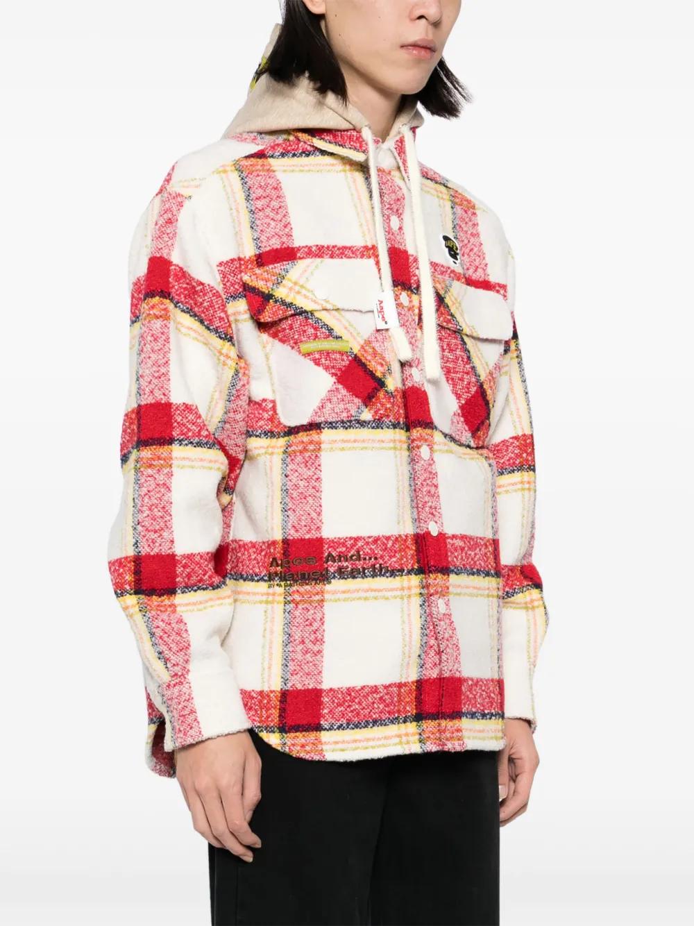 check-pattern hooded jacket Product Image