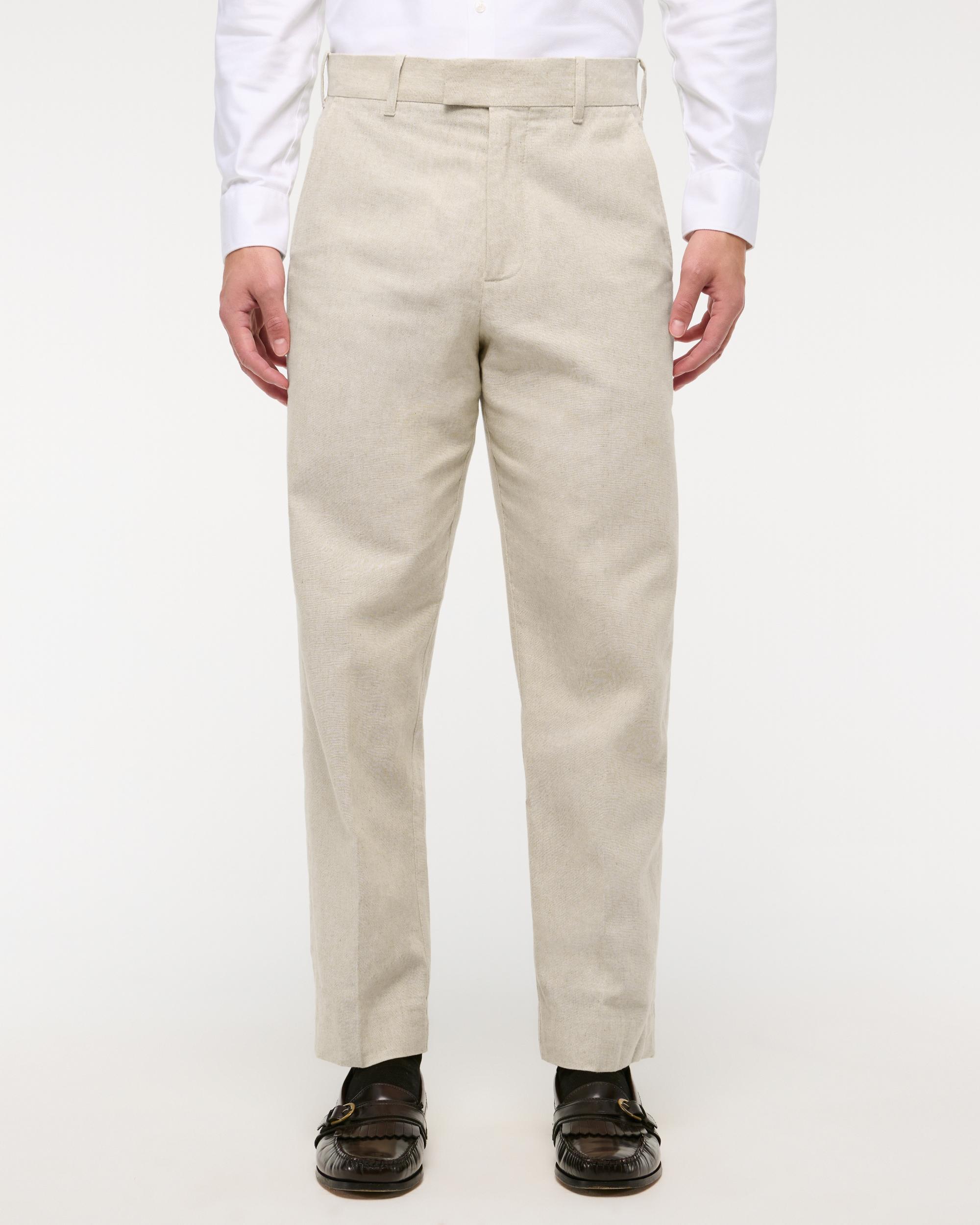 The A&F Collins Linen-Blend Suit Pant Product Image