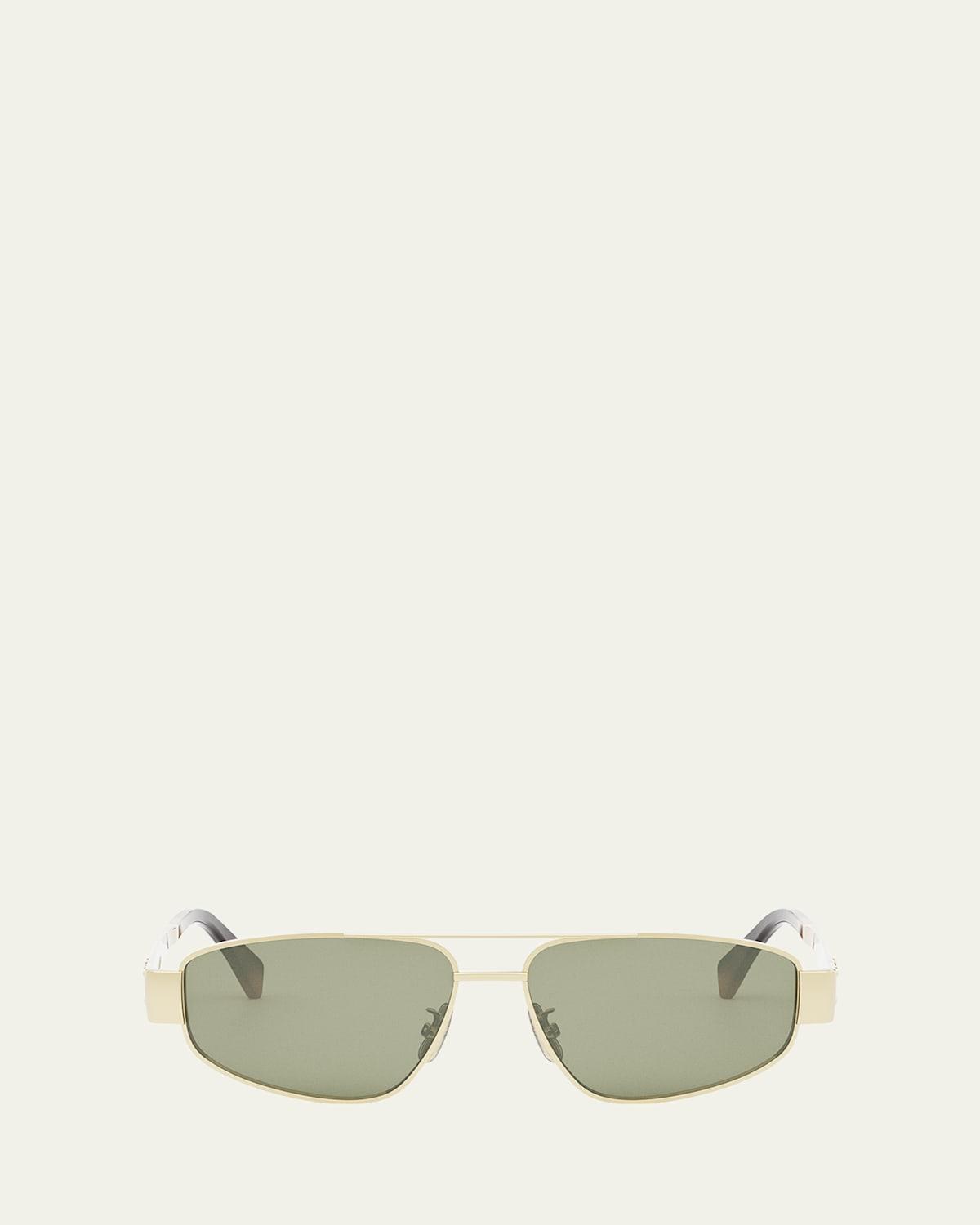 Mens Metal Triomphe 57MM Pilot Sunglasses Product Image