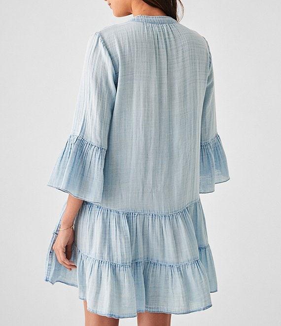 Faherty Dream Organic Cotton Gauze Tiered Kasey Dress Product Image