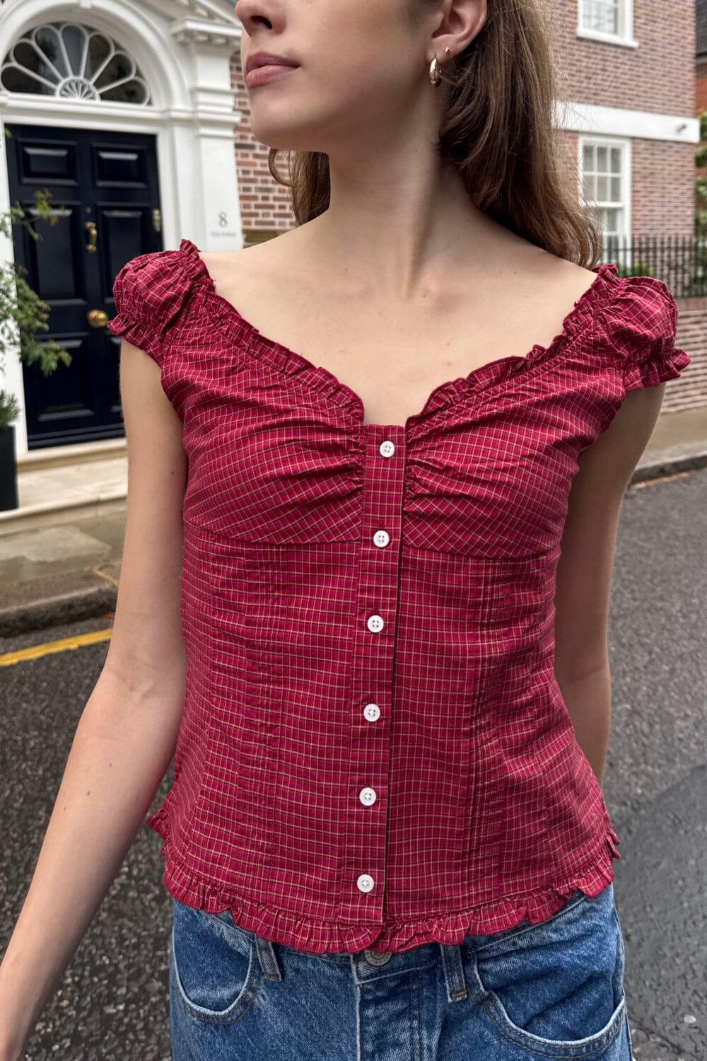 Elena Plaid Top Product Image