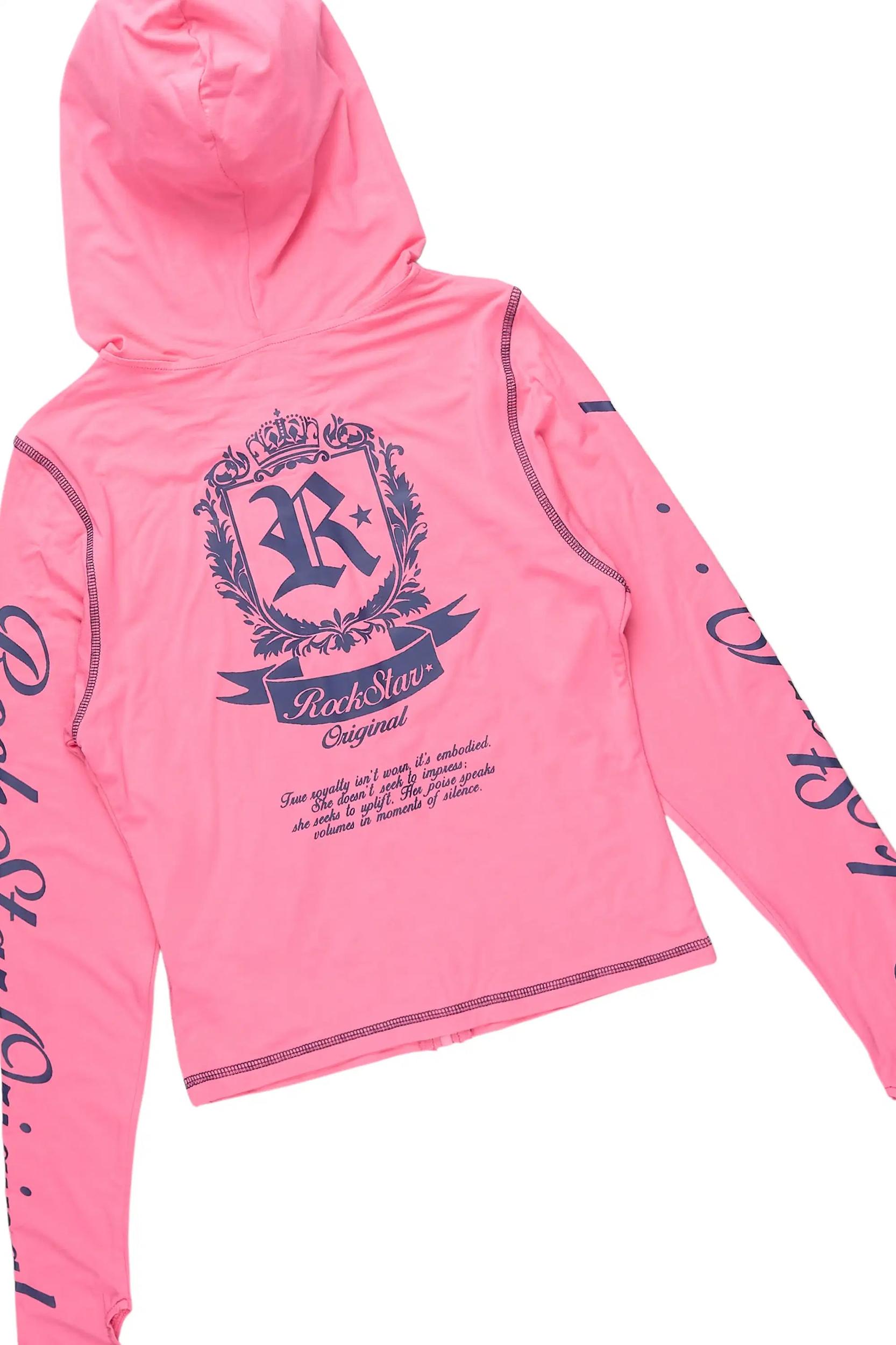 Desmine Hot Pink Lounge Trackset Female Product Image