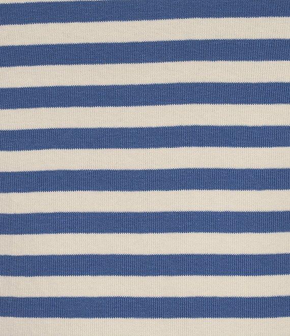 J.McLaughlin Goldie Knit Stripe Print Boat Neck Bracelet Sleeve Tee Product Image