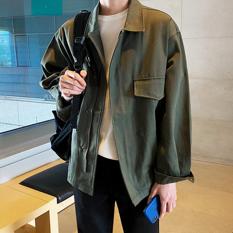 RT No. 2766 GREEN ZIP-UP COLLAR JK Product Image