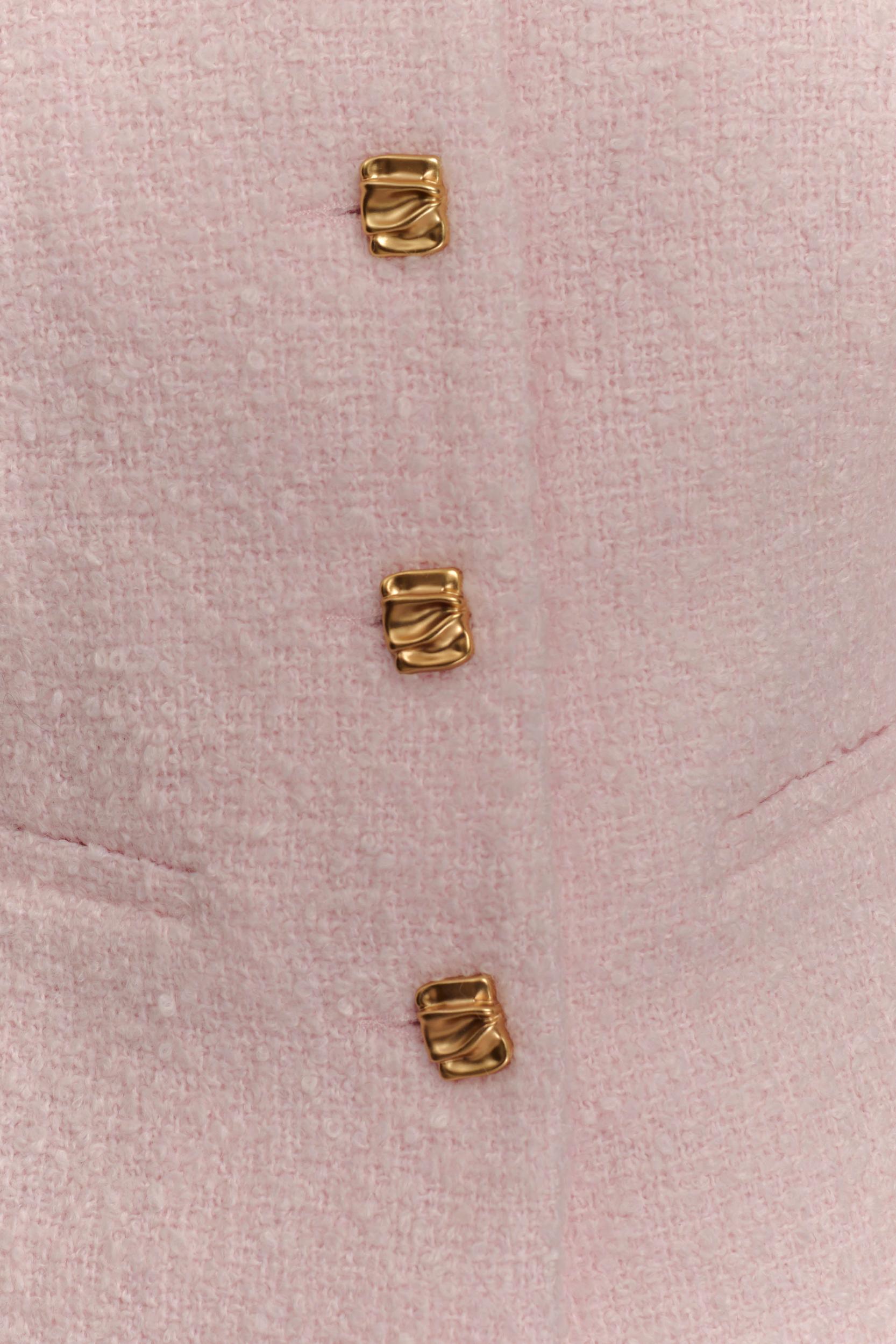 Cleo Boucle Jacket - Powder Pink Product Image