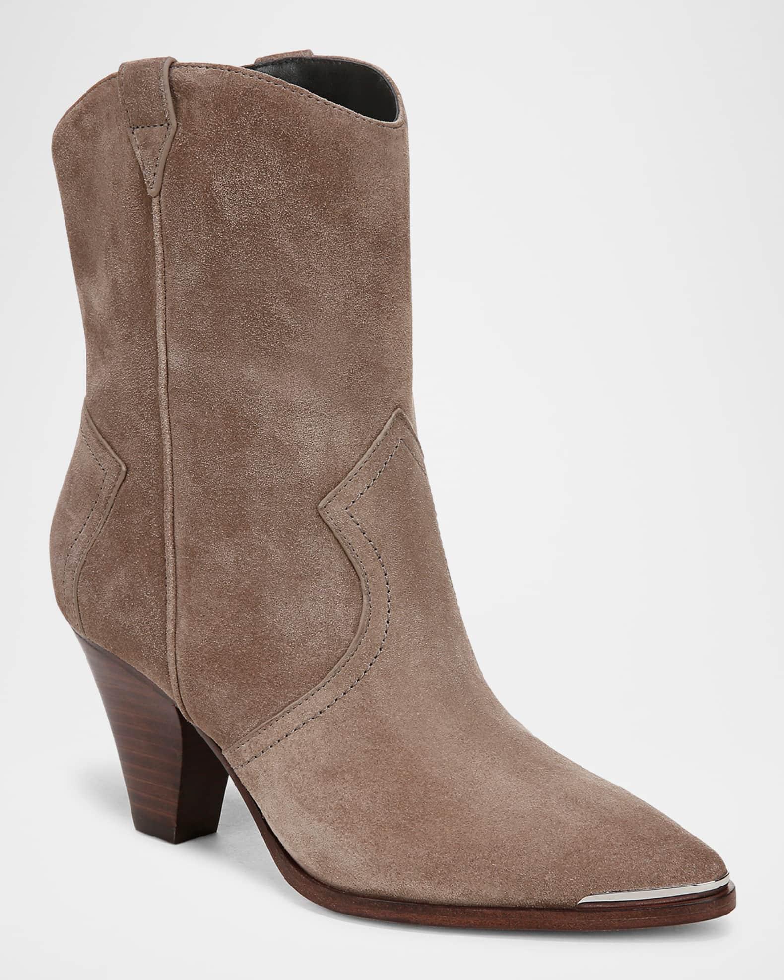 Cody Suede Western Ankle Boots Product Image