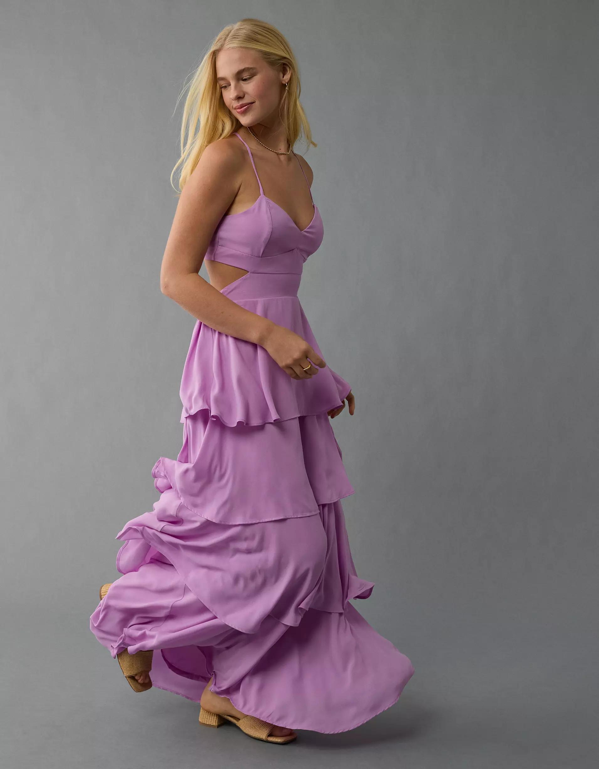 AE Cut-Out Tiered Maxi Dress Product Image