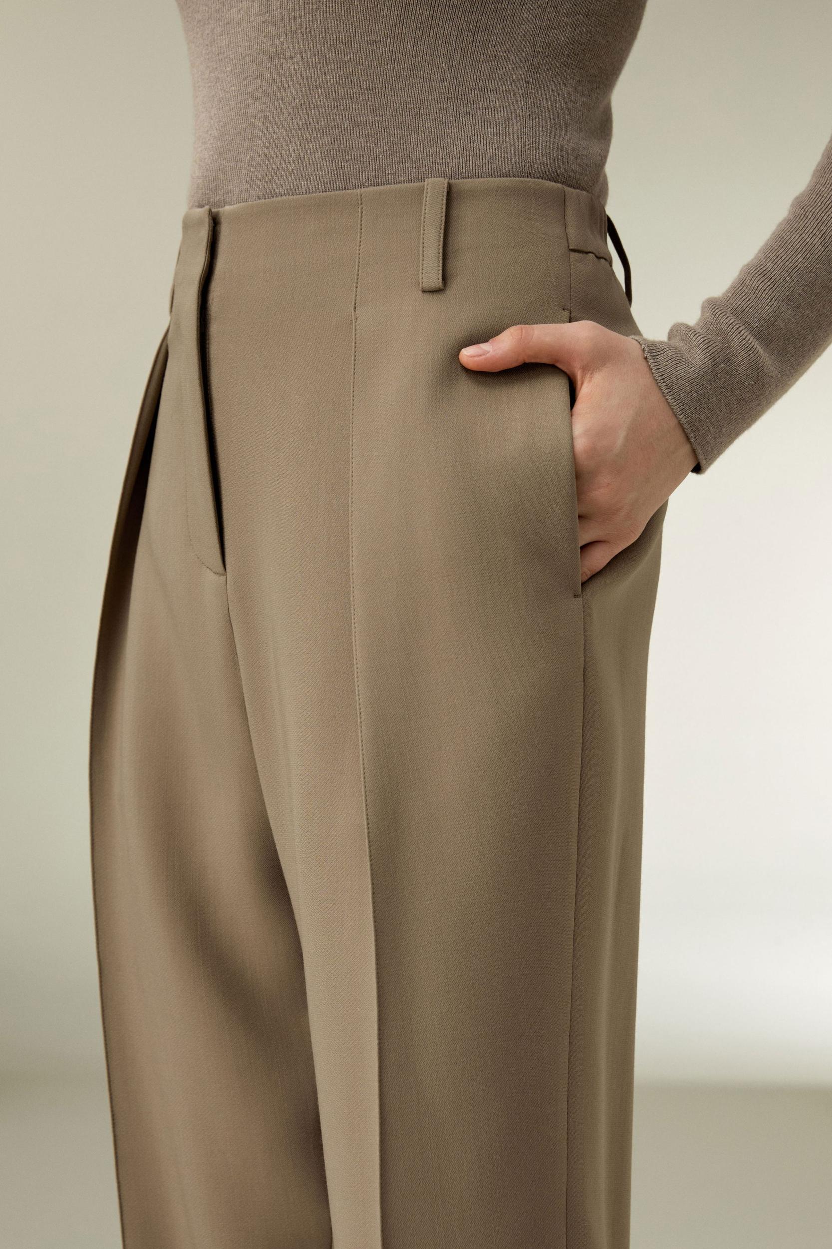 LILYSILK Wool Silk Blend Pants - for Women - Black Silk Wool - Chic and Cosy Wide Leg Pants 12 Product Image