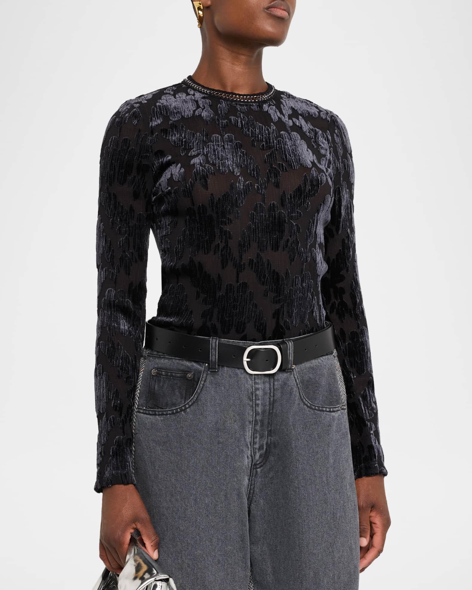 Regine Long-Sleeve Burnout Top Product Image