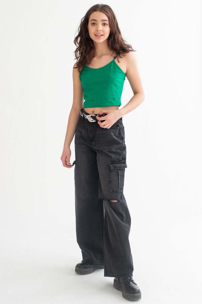Kelly Green Cropped Cami Product Image