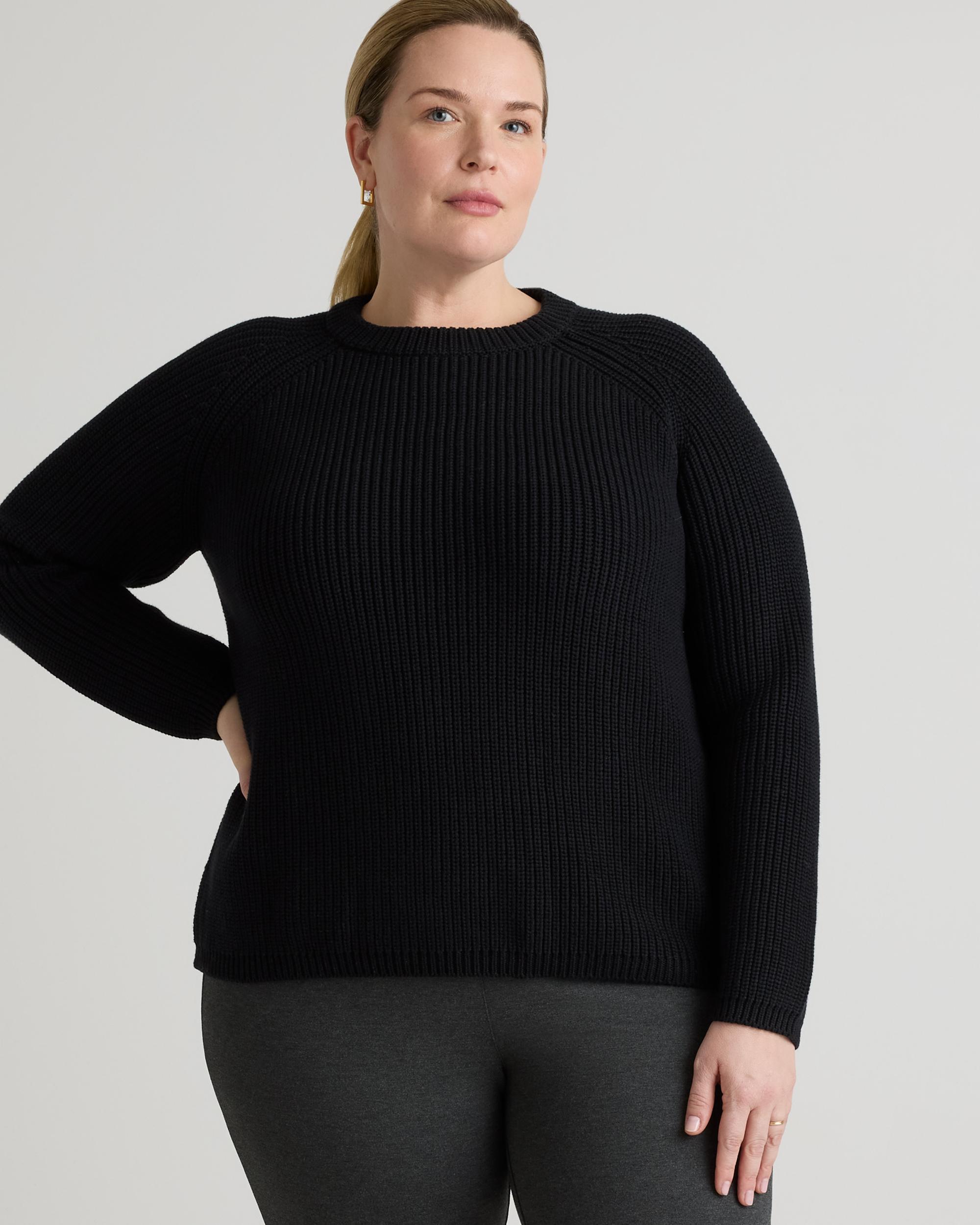 Quince | Women's Fisherman Crew Sweater Organic Cotton Product Image