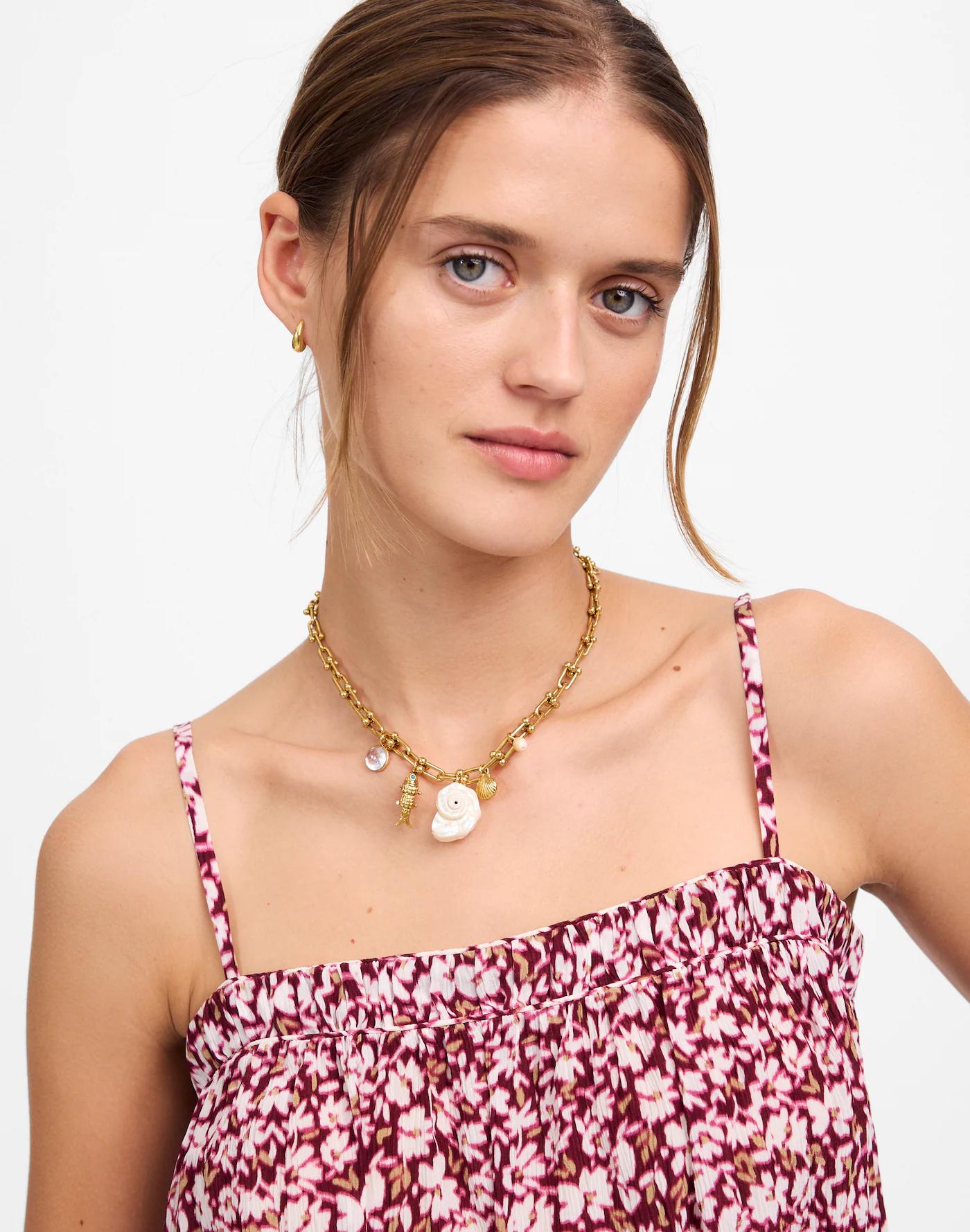 Shirred Squareneck Tank in Floral Product Image