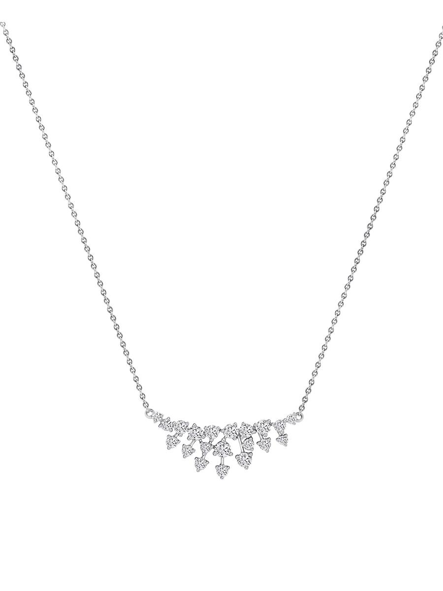 Womens Luminus 18K White Gold & Diamond Necklace Product Image