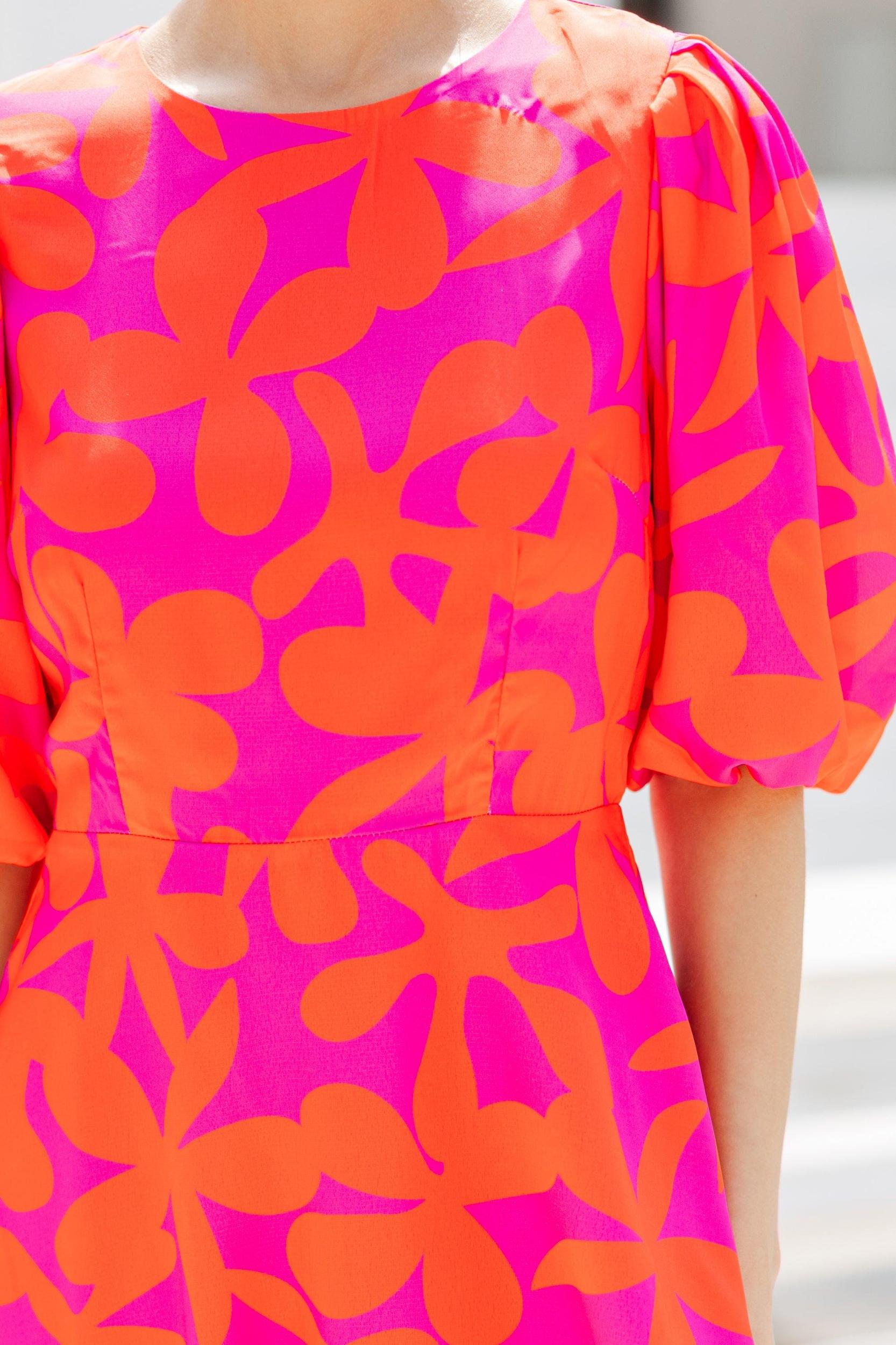 Take Your Love Fuchsia Pink Floral Dress Female Product Image