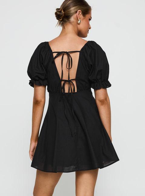 Blissful Mini Dress Black Product Image