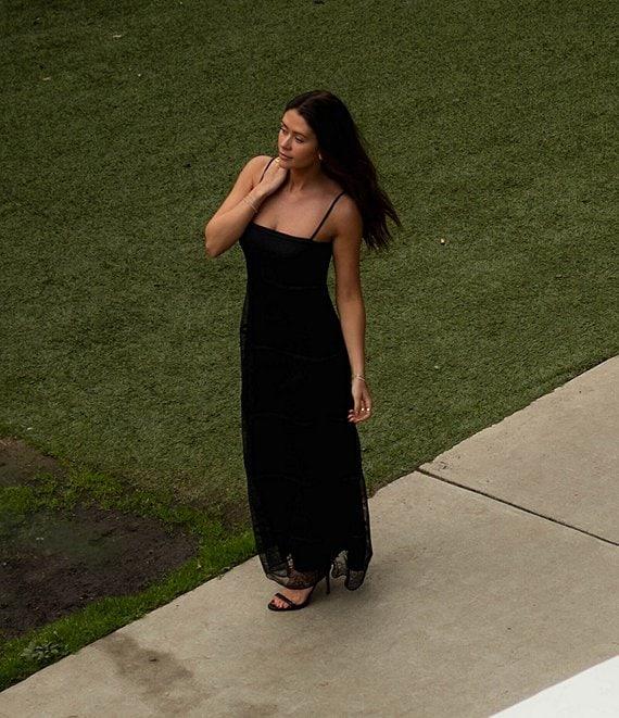 Gianni Bini x Caelynn Bell Bella Lace Sleeveless Long Slip Dress Product Image