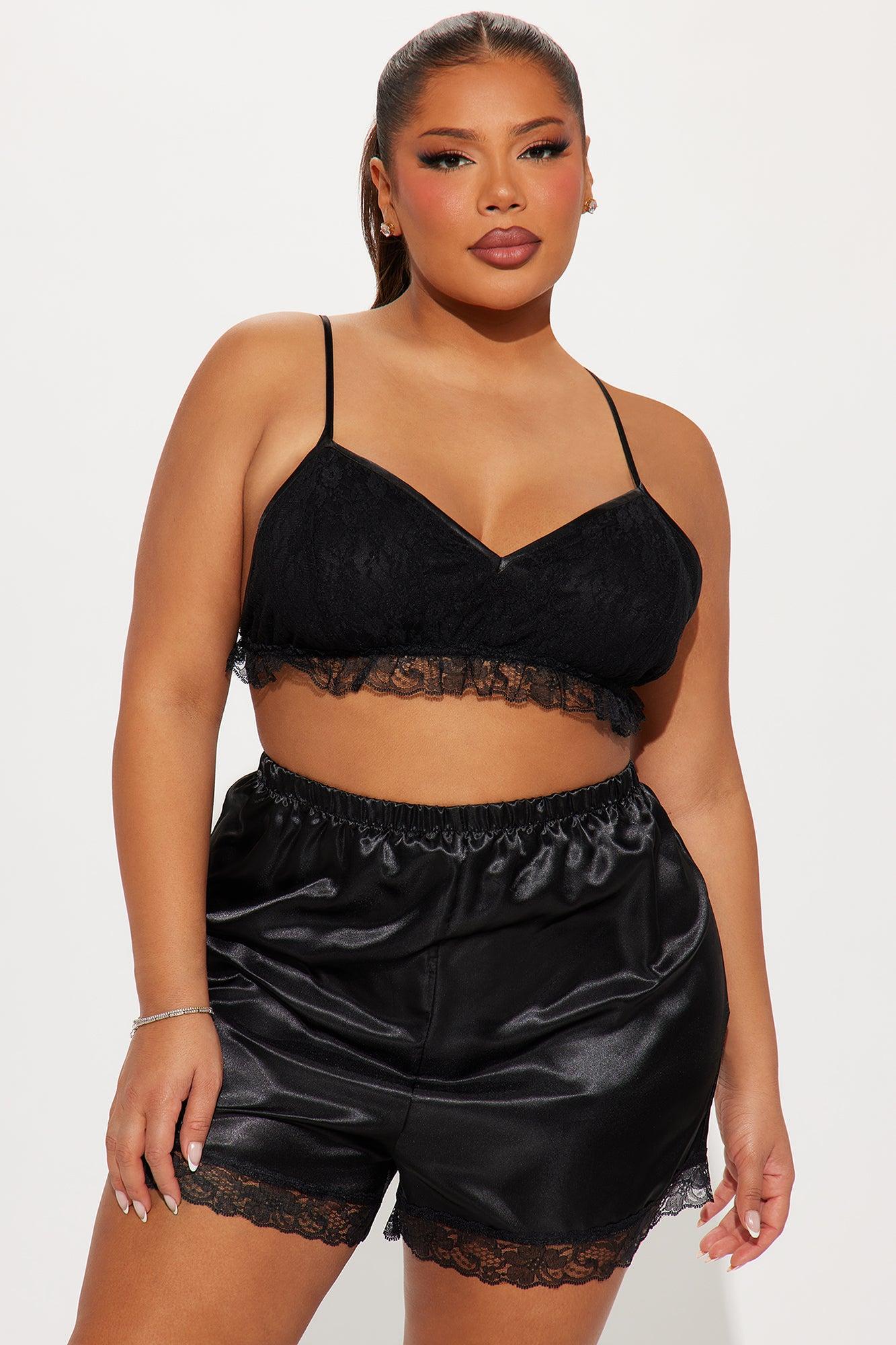 Slumber Party Satin PJ Robe Set - Black Product Image