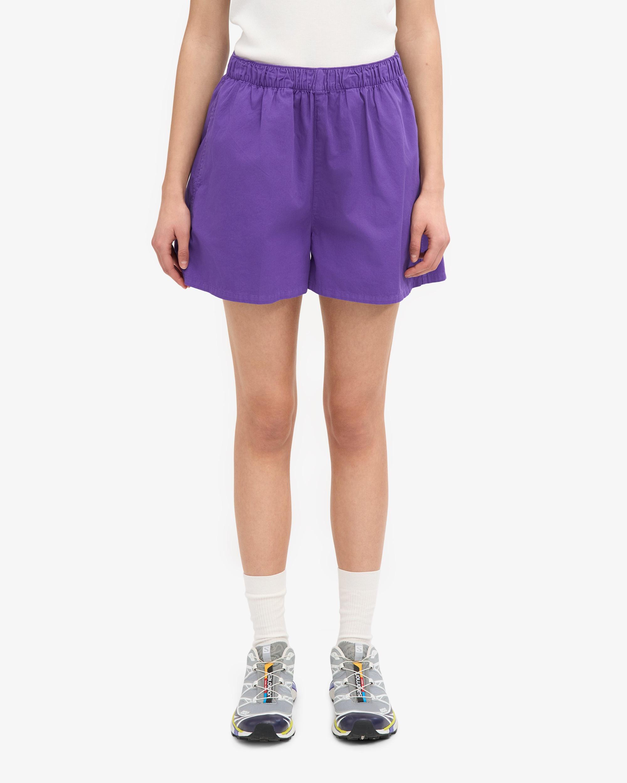 Women Organic Twill Shorts - Ultra Violet Product Image