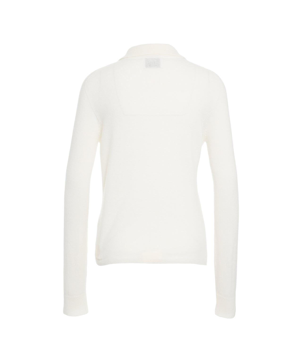 Knitted sweater with polo collar Product Image