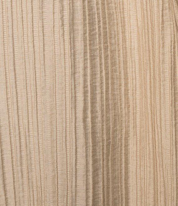 Eileen Fisher Plus Size Crinkle Shimmer High Collar Bracelet Sleeve Open Front Jacket Product Image