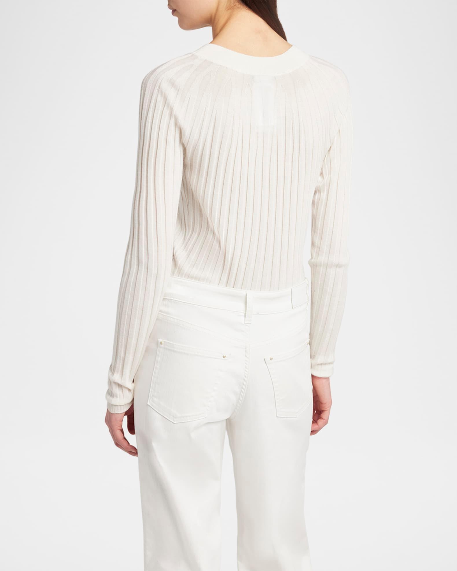 Ribbed Cashmere Silk Top Product Image