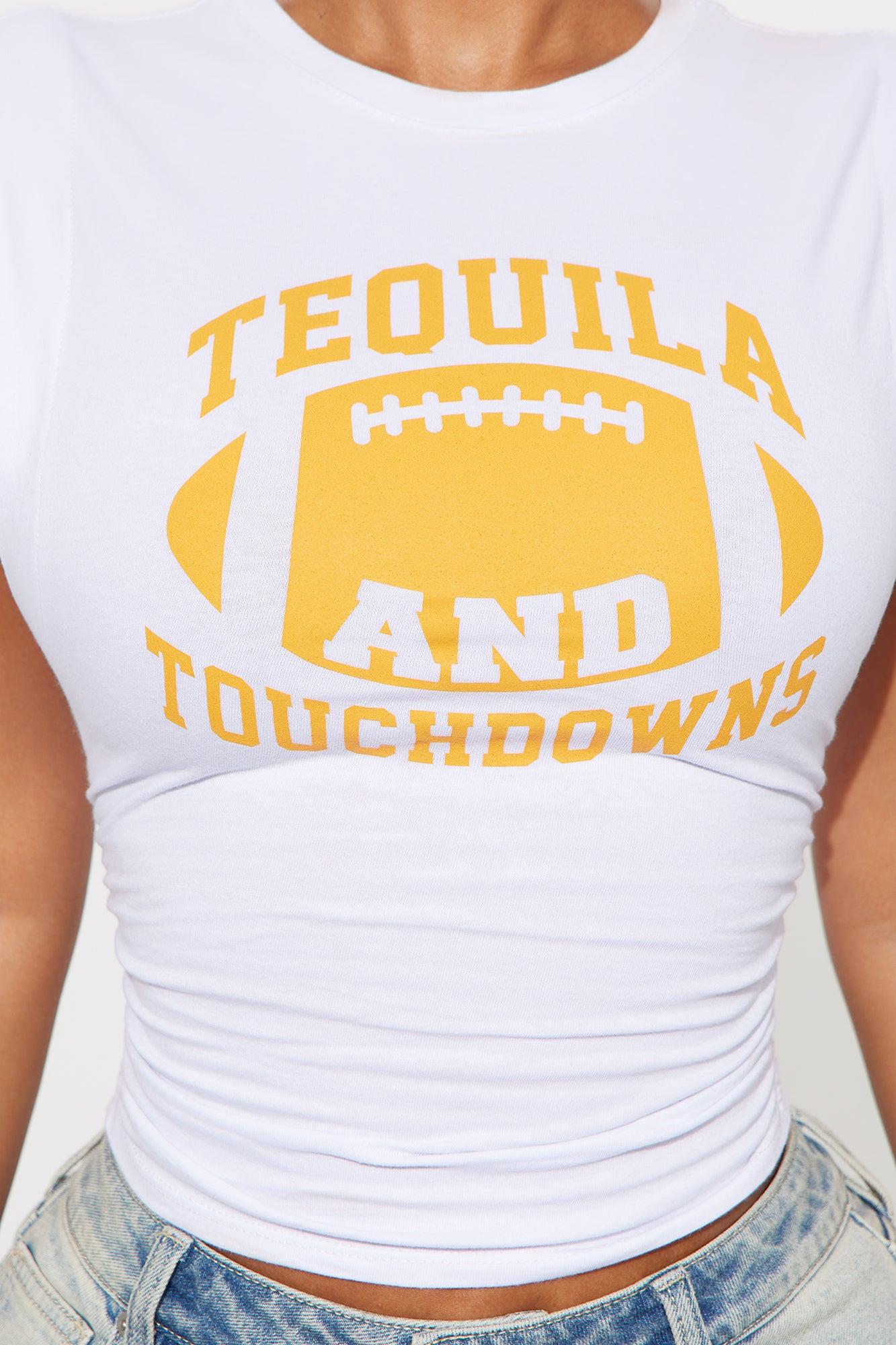 Tequila & Touchdowns MuscleTop - White Product Image