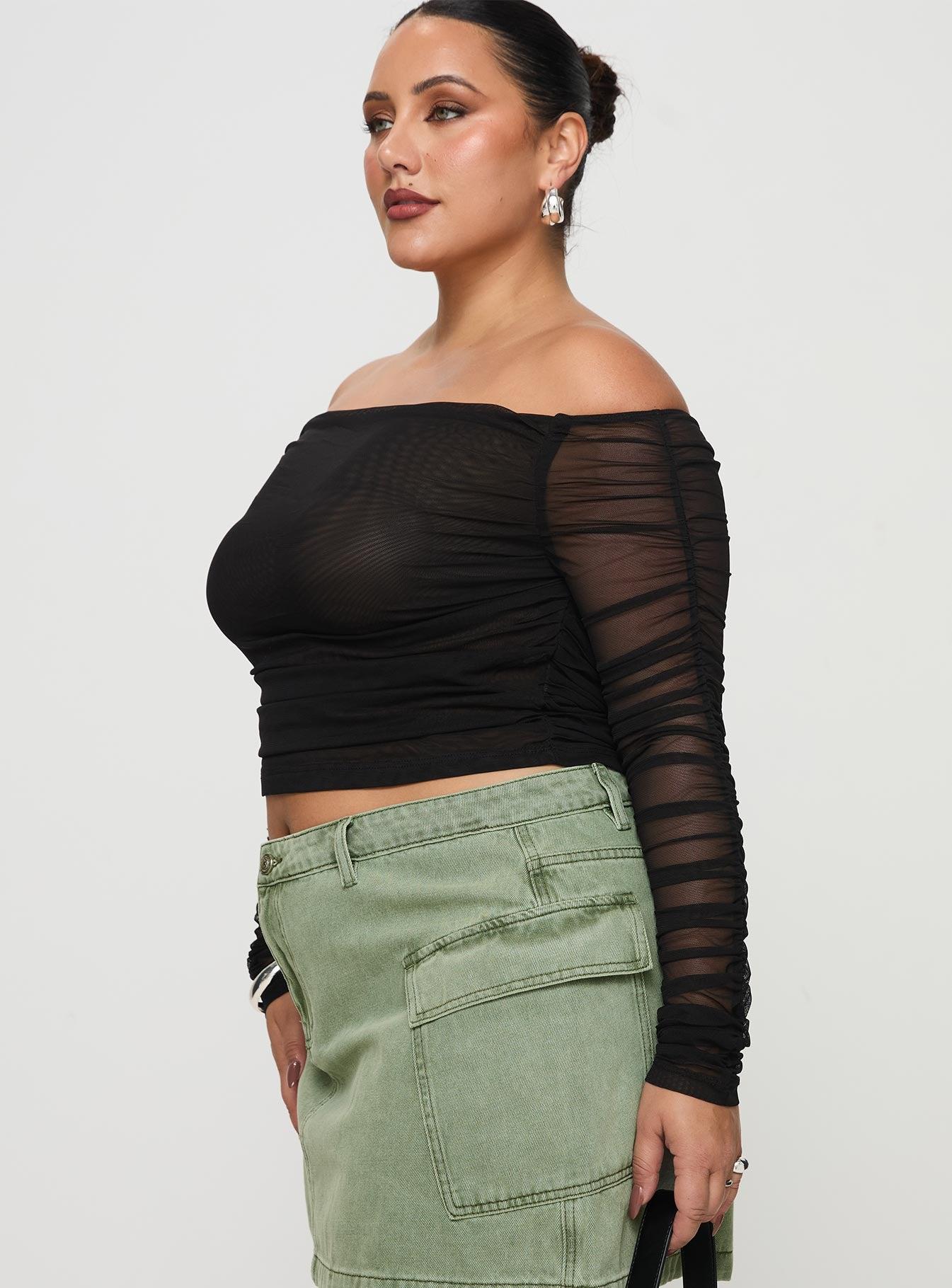 Hartford Off The Shoulder Top Black Curve Product Image