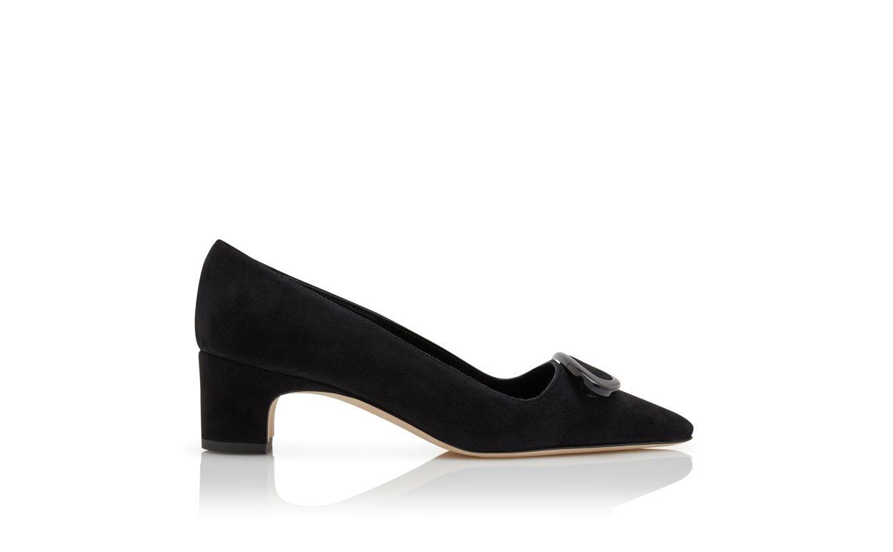 FENIX Black Suede Pointed Toe Pumps Product Image