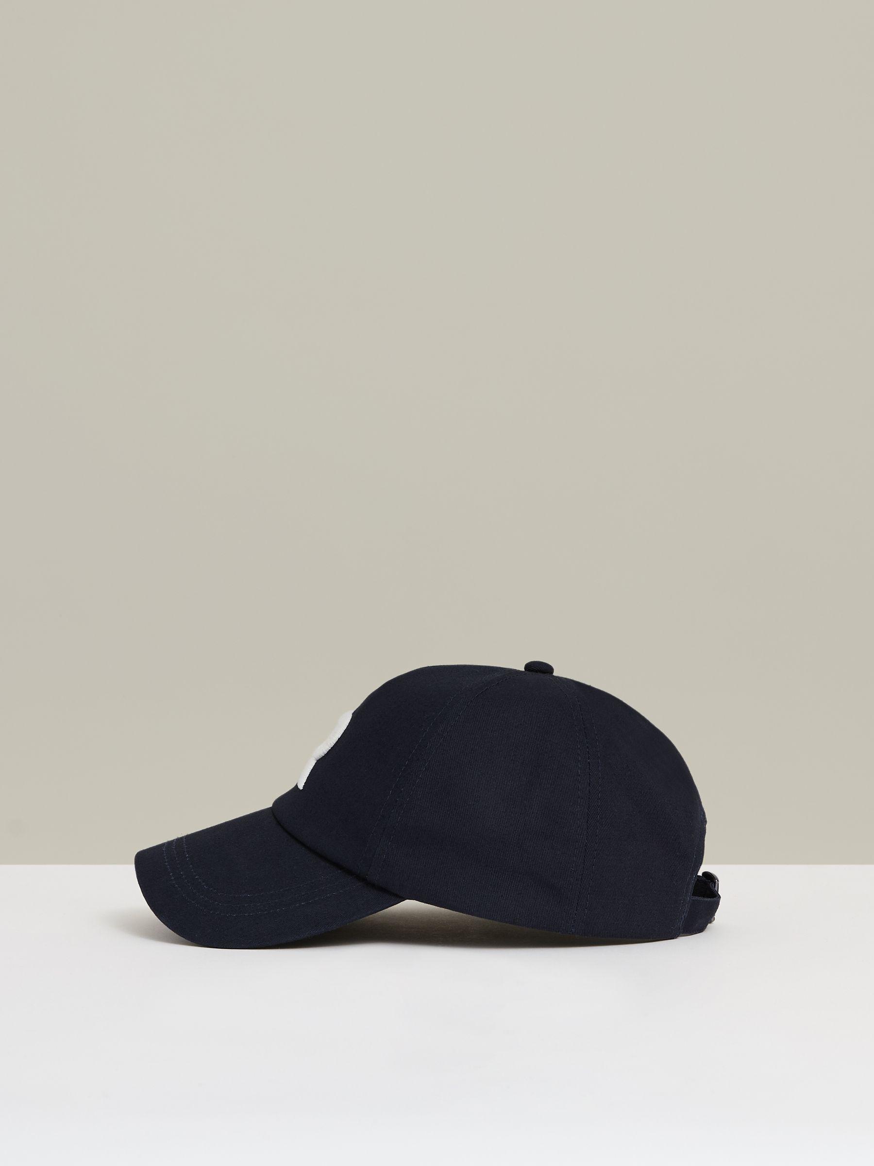 Cotton Logo-Embroidered Cap in Navy Product Image