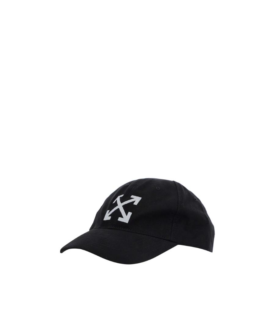 OFF-WHITE Arrow Brand-embroidered Cotton-twill Baseball Cap In Black White Product Image