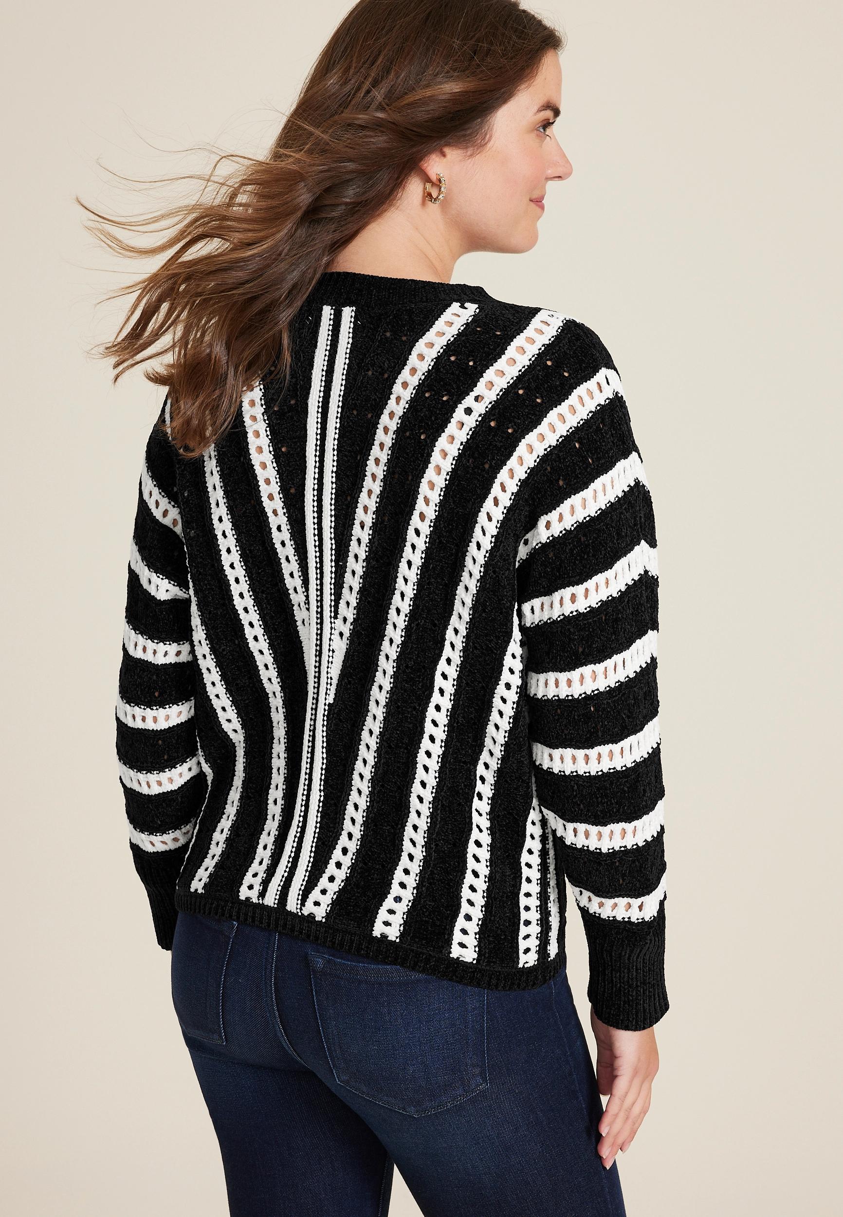 Chevron Stripe Dolman Sweater Product Image