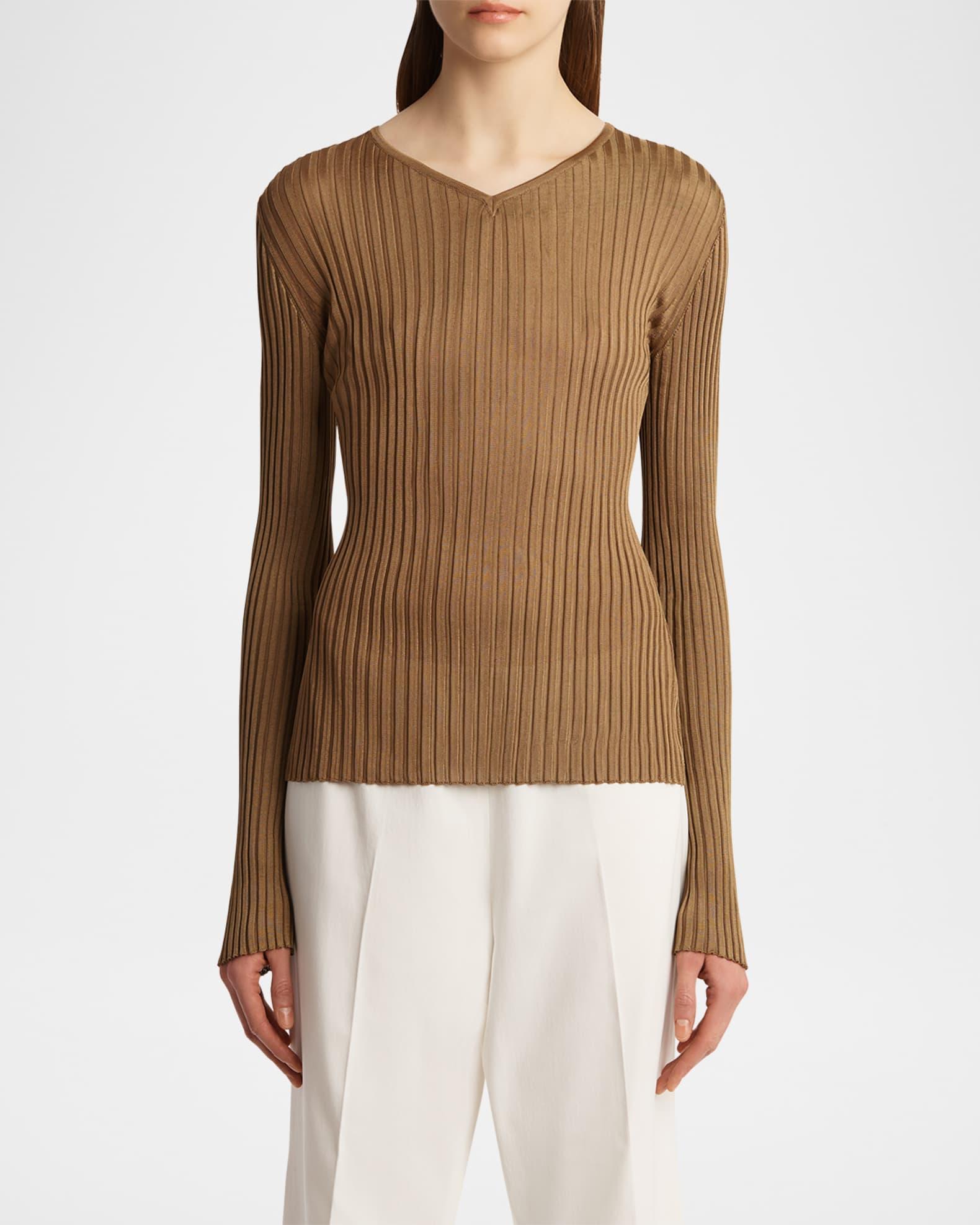 Tia Long-Sleeve Rib Top Product Image