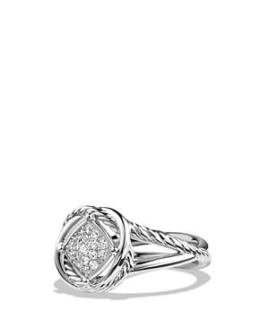 Infinity Ring with Diamonds in Silver, 13mm Product Image
