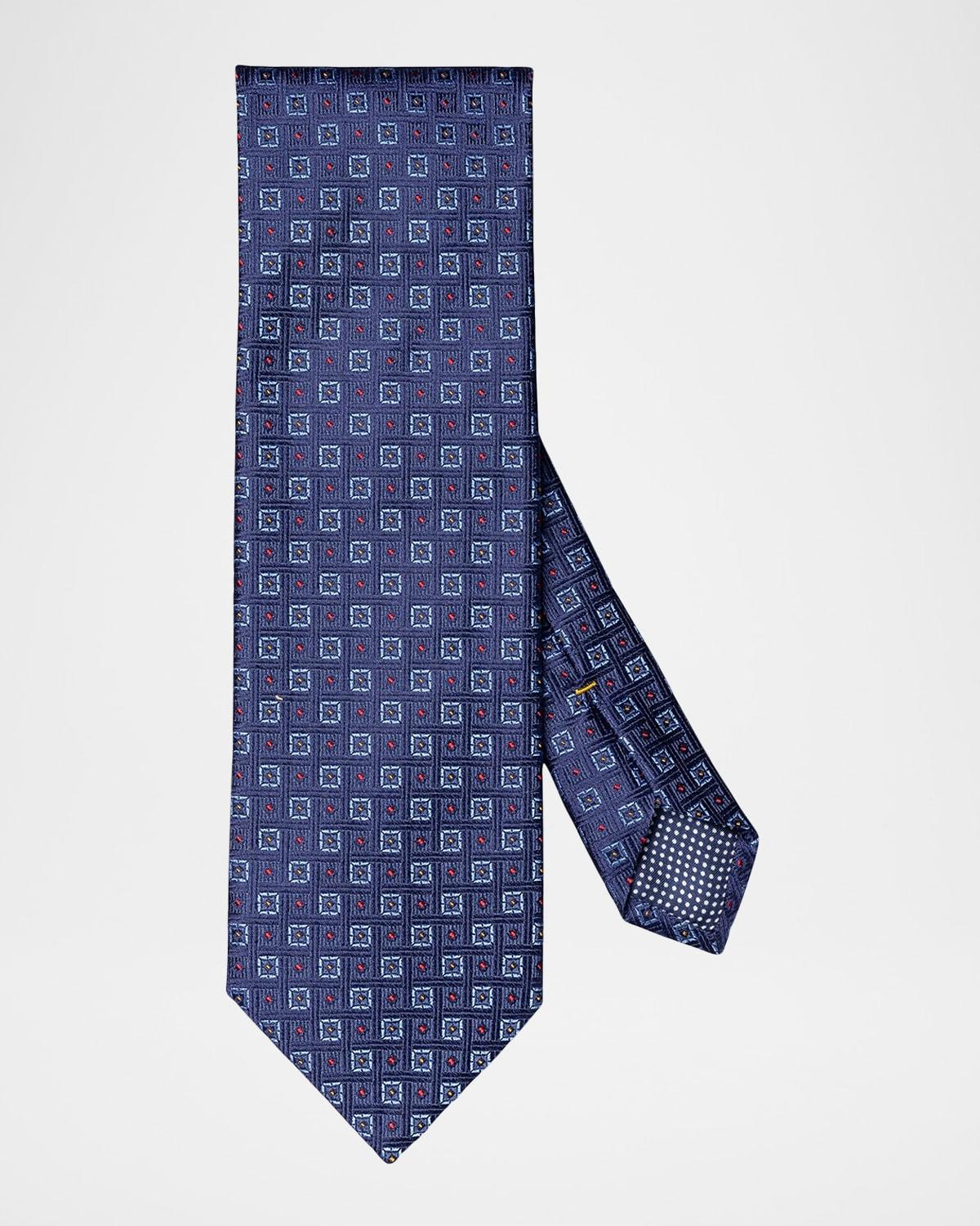 Mens Geometric Woven Silk Tie Product Image