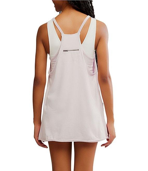 FP Movement Hot Shot Mini Logo V-Neck Sleeveless Patch Pocket Mini Dress Product Image