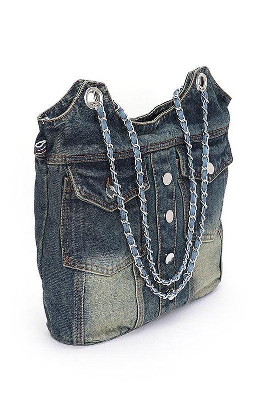 Vintage Denim Iconic Tote Bag Product Image