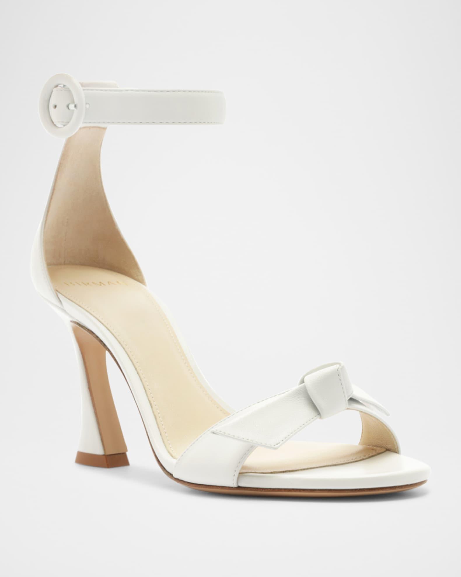 Clarita Leather Bow Ankle-Strap Sandals Product Image