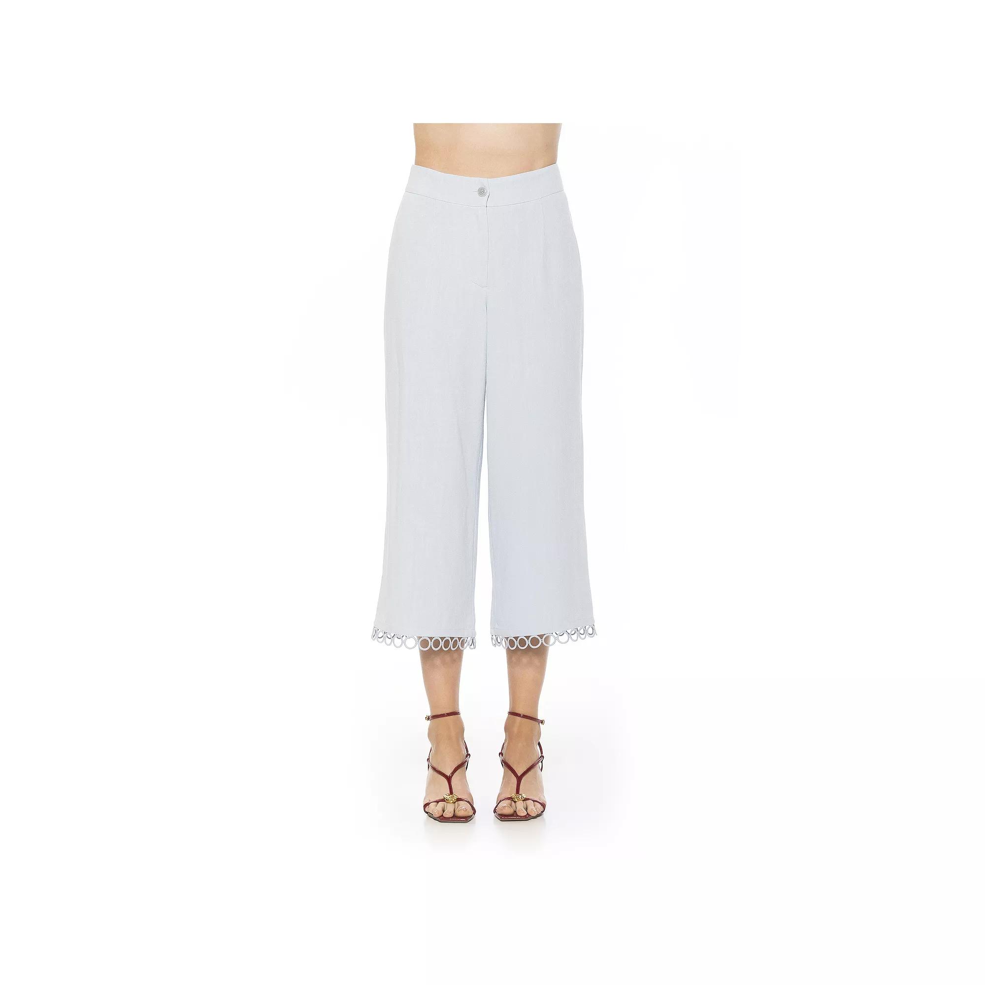 Women’s ALEXIA ADMOR Lucy Ankle Length Circle Trim Wide Leg Pants, Women's,  Product Image