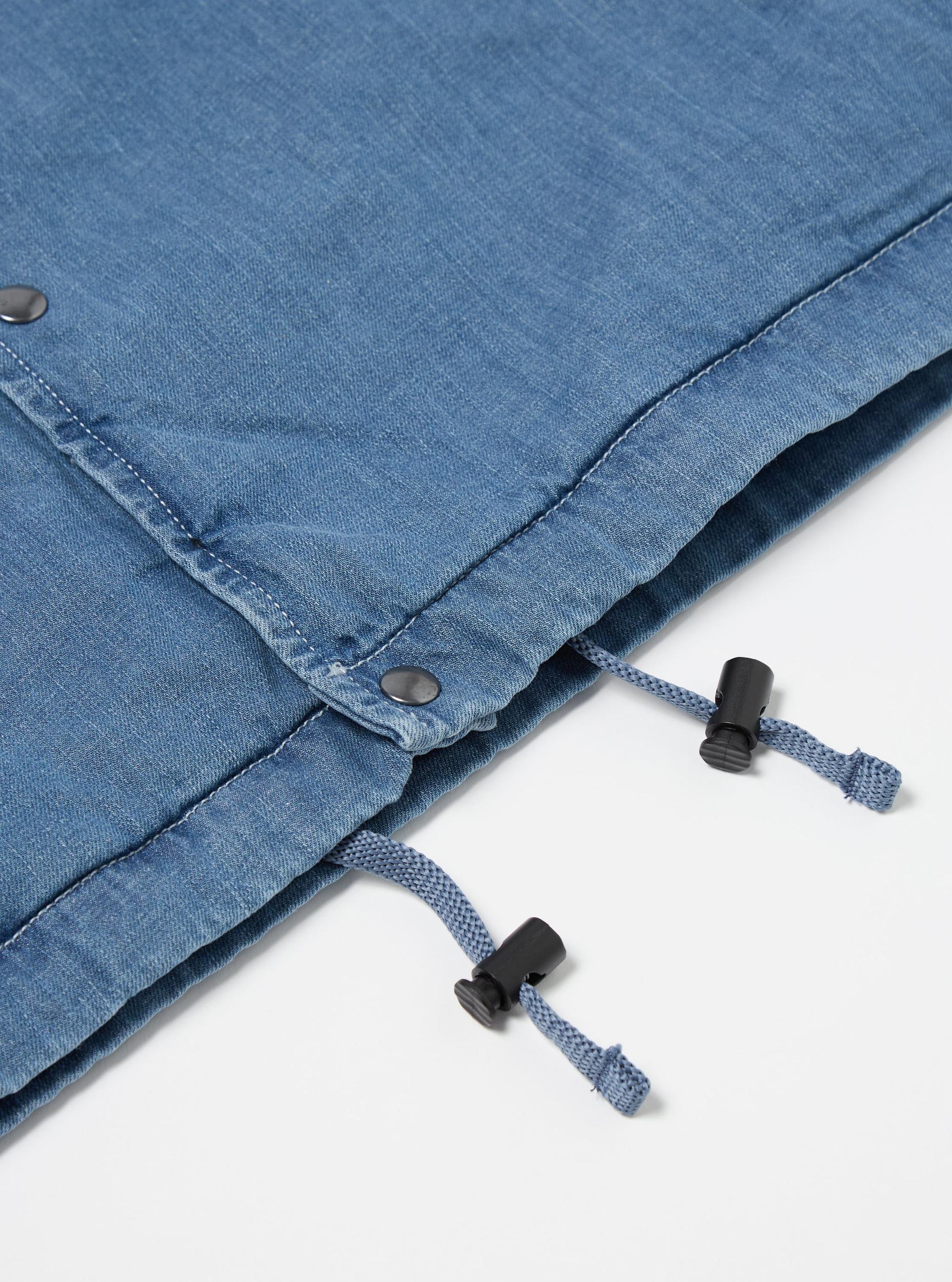 Washed Indigo 8oz Organic Denim Head Coach Jacket Product Image