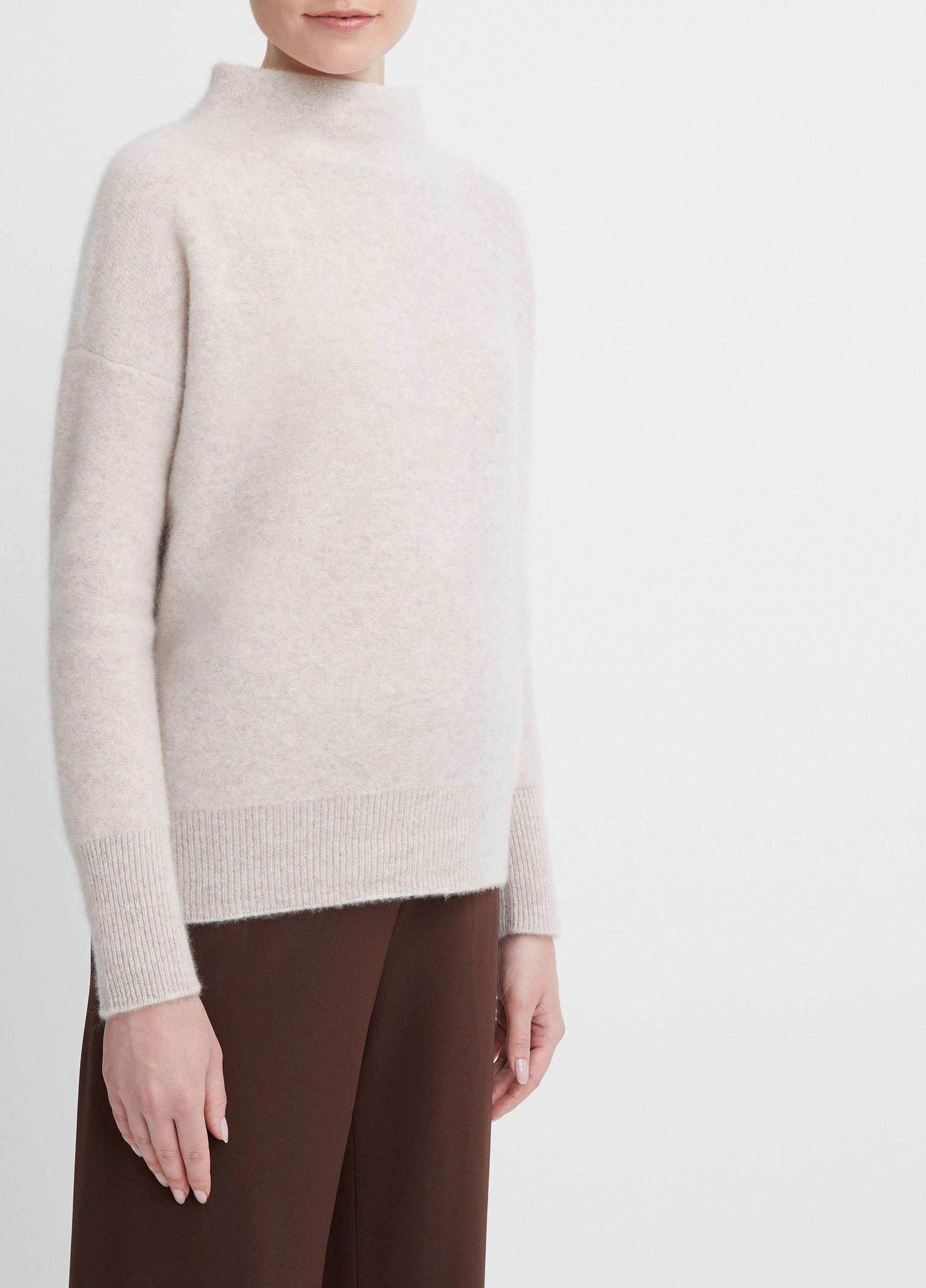 Plush Cashmere Funnel-Neck Sweater Product Image