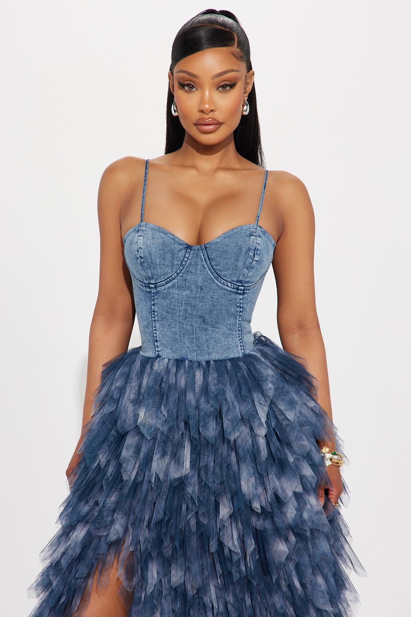 Life In Denim Maxi Dress - Denim Product Image