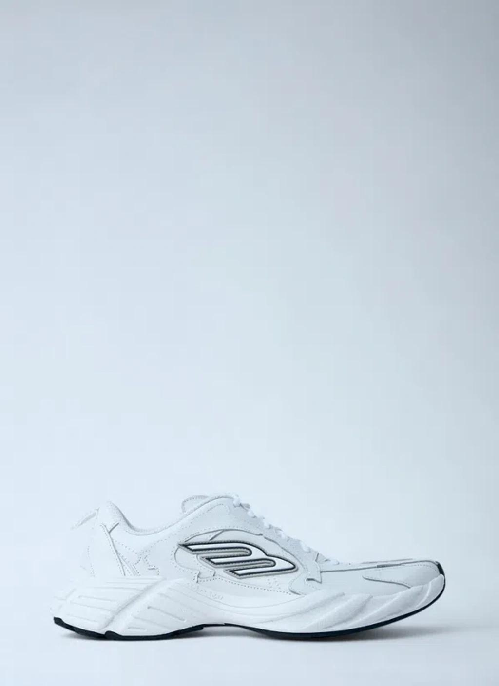 BALENCIAGA Men White Cowskin And Polyester Monday Shoe Sneakers Product Image